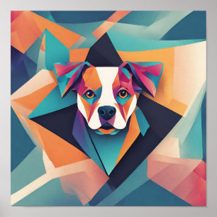 Abstract logo for a dog bandana business poster
