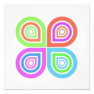 Abstract logo photo print