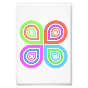 Abstract logo photo print
