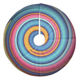 Abstract Lollipop  Fleece Tree Skirt