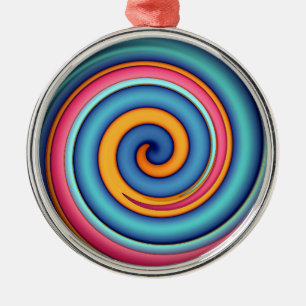 Abstract Lollipop Metal Ornament