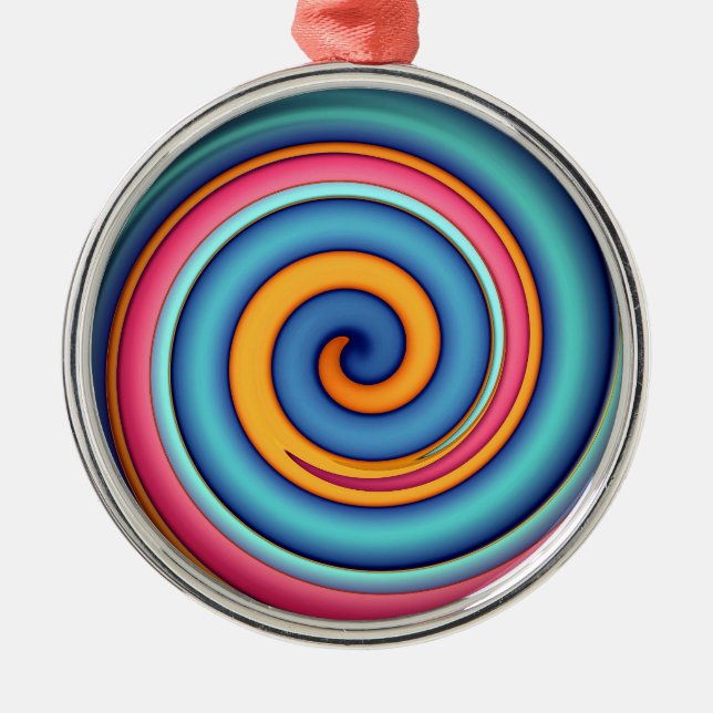 Abstract Lollipop  Metal Ornament (Front)