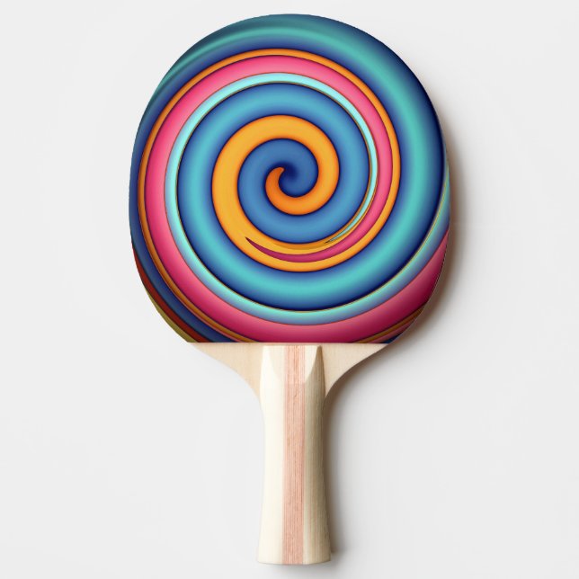 Abstract Lollipop  Ping Pong Paddle (Front)
