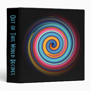 Abstract Lollipop Recipe Binder