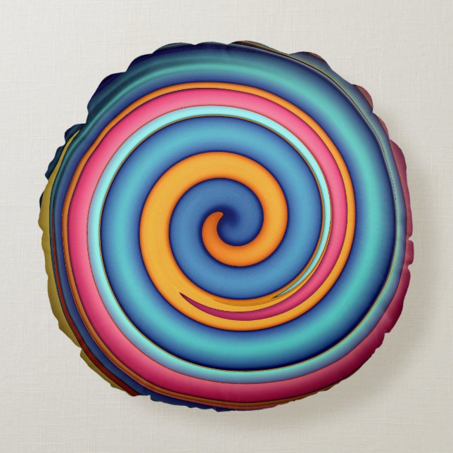 Abstract Lollipop  Round Pillow (Front)