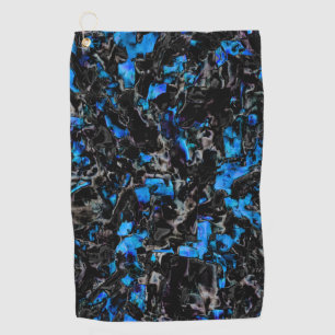 Abstract looking bat wings over stained turquoise  golf towel