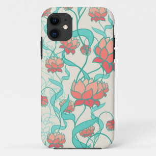 Abstract Lotus Pattern iPhone 11 Case
