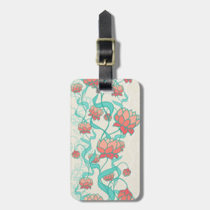 Abstract Lotus Pattern Luggage Tag