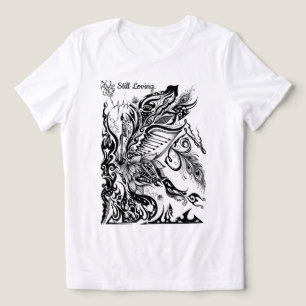 Abstract Lotus, Peacock & Music Graphic  Tri-Blend Shirt