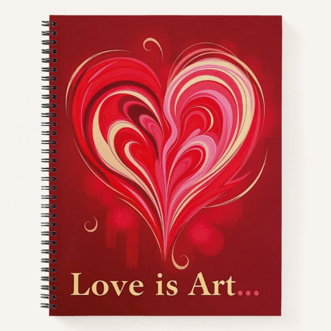 Abstract Love Heart Romantic Art Notebook (Front)