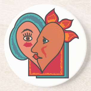 Abstract Lovers custom coaster