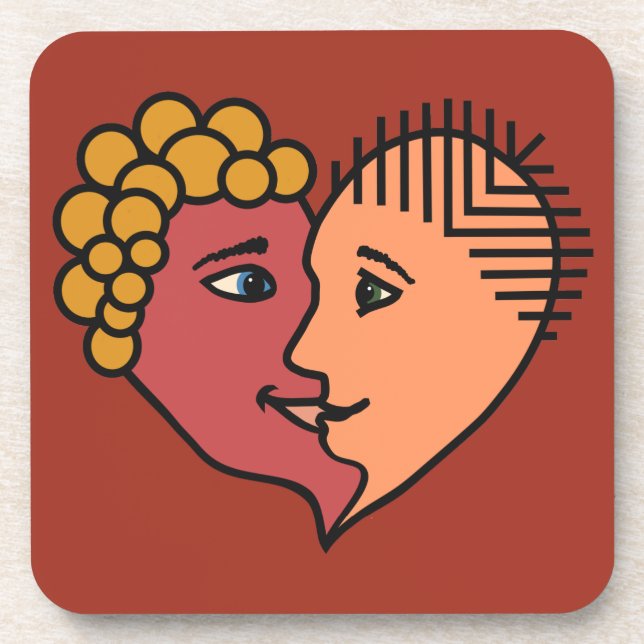 Abstract Lovers custom coasters (Front)