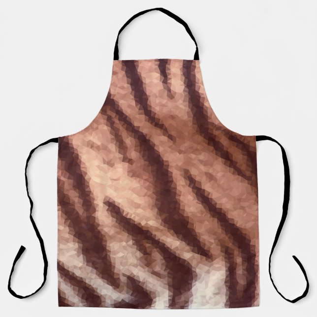 Abstract low poly animal tiger fur pattern. Nature Apron (Front)