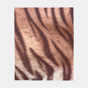 Abstract low poly animal tiger fur pattern. Nature Fleece Blanket