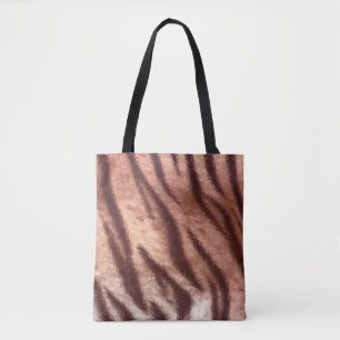 Abstract low poly animal tiger fur pattern. Nature Tote Bag