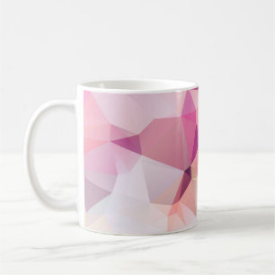 Abstract low poly background, geometry triangle, m coffee mug