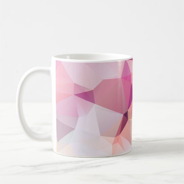 Abstract low poly background, geometry triangle, m coffee mug (Left)