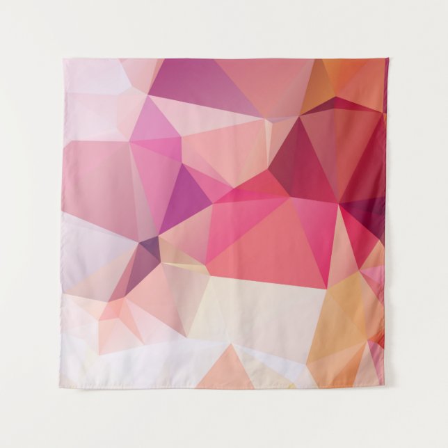 Abstract low poly background, geometry triangle, m tapestry (Front)
