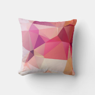 Abstract low poly background, geometry triangle, m throw pillow