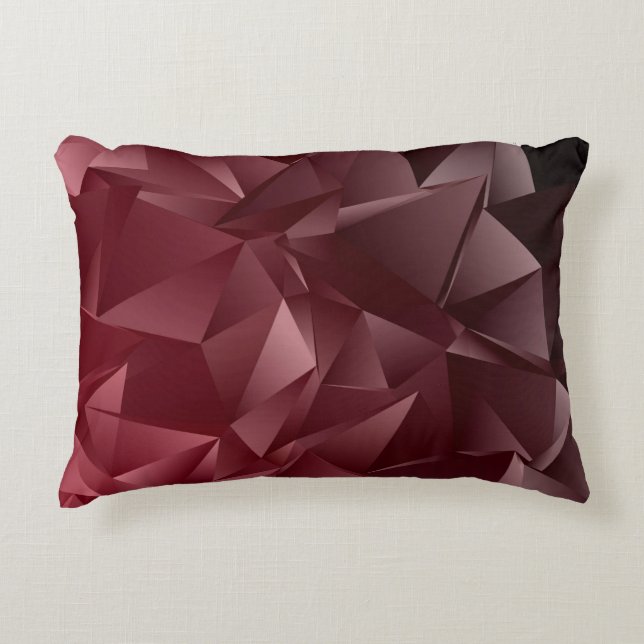 Abstract Low-Poly background. triangulated texture Accent Pillow (Front)