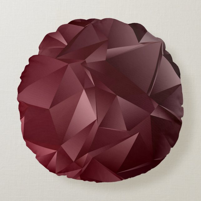 Abstract Low-Poly background. triangulated texture Round Pillow (Front)