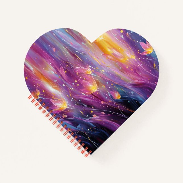 Abstract luminous floral explosion notebook (Front)