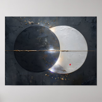 Abstract Lunar Eclipse Poster,   Paper (Matte) Poster
