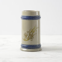 Abstract Luxury Faux Gold Flower