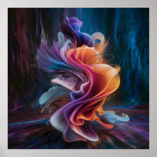 Abstract Luxury wedding gift for married couple Poster