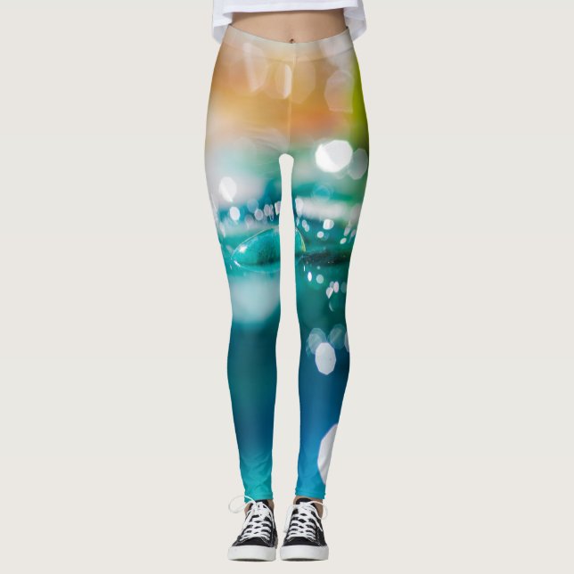 Abstract Macro Water Leggings (Front)