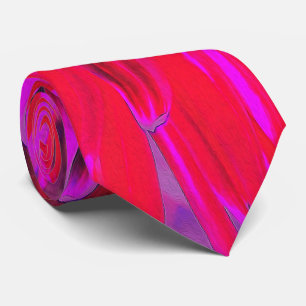 Abstract Magenta, Purple and Red Dahlia Flower Tie