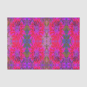 Abstract Magenta, Purple and Red Dahlia Flower Tissue Paper