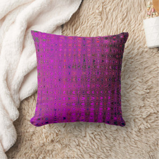 Abstract Magenta Retro Boomerang Waves Throw Pillow