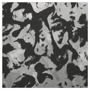 Abstract Magic - Silver Black Fabric
