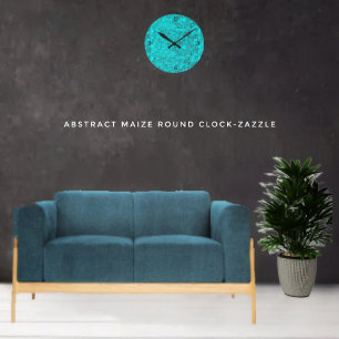 Abstract Maize Round Clock