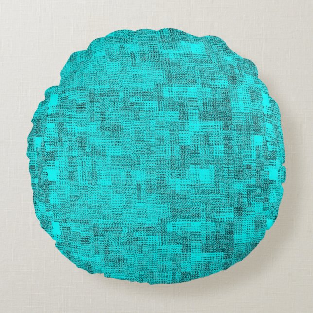 Abstract Maize Round Pillow (Front)