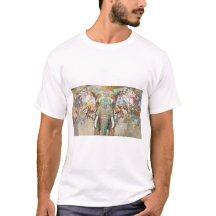 Abstract Majesty: Vibrant Elephant Artwork