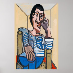 Abstract Man on Cell Phone, edit text Poster