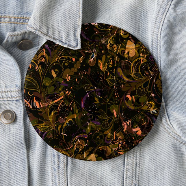 Abstract Mandala 5 6 Inch Round Button (In Situ)