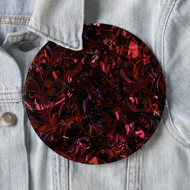 Abstract Mandala 6 Inch Round Button (In Situ)