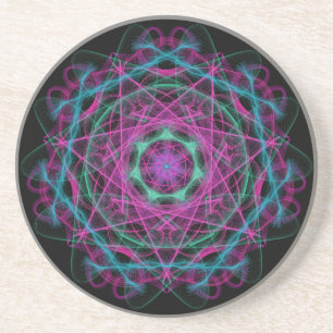 Abstract Mandala Coaster