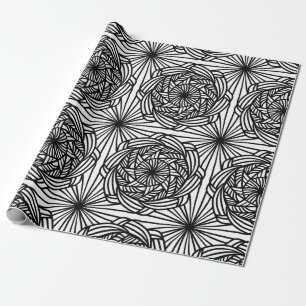 Abstract Mandala Colouring Ready to Colour Wrapping Paper