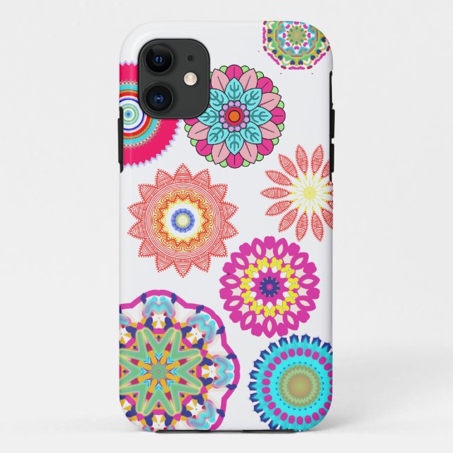 Abstract mandala floral pattern iphone cases (Back)