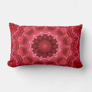 Abstract , mandala , kaleidoscope lumbar pillow