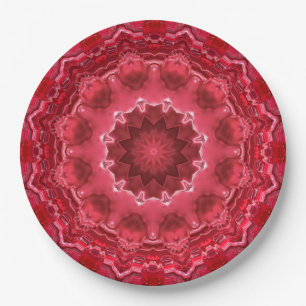 Abstract , mandala , kaleidoscope paper plate