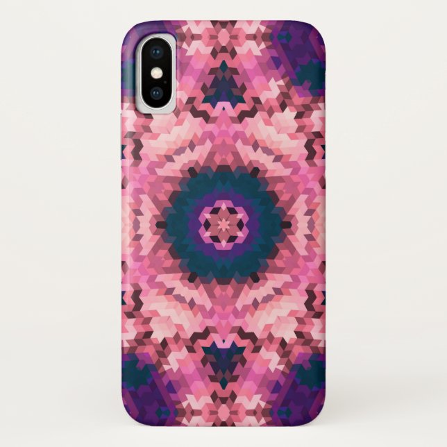 Abstract mandala kaleidoscope round circle shapes Case-Mate iPhone case (Back)