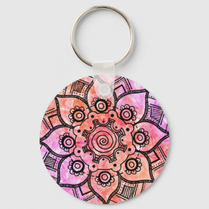 Abstract Mandala Keychain