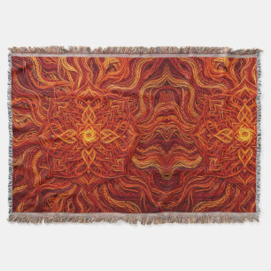 Abstract Mandala Red Thread Blankets