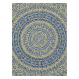 Abstract mandala round seamless pattern kaleidosco tablecloth