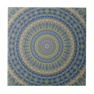 Abstract mandala round seamless pattern kaleidosco tile